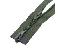 Chiusura Lampo Doppio Cursore Sacco a pelo in nylon con cerniera a doppio cursore da 5# parte superiore e inferiore a denti fini, aperto coda estesa(Green-100cm)