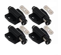 Chiusura magnetica a pressione per ante di armadi, set da 4 pezzi per una facile apertura, forte sistema magnetico per mantenere saldamente le porte chiuse (nero)