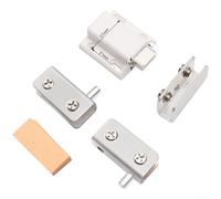 Chiusura magnetica a scomparsa per ante in vetro con meccanismo silenzioso a molla e cuscinetti protettivi regolabili (C)