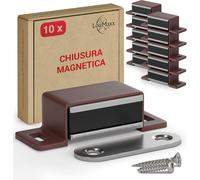 Chiusura Magnetica Forte - Forza Di Tenuta 4Kg - Set Di 10 Pezzi in Marrone - Ma