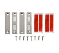 Chiusura magnetica per ante di credenze, confezione da 2 pezzi, forte per chiavistello più doppi magneti con adesivi in acciaio per armadio sottile armadio armadio cassetto mobili in casa