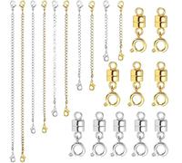 Chiusura magnetica per collana - 20 pezzi estensori per catena | per perline donna regali familiari gioielli quotidiani catena alla caviglia sovrapposizione collo amiche ragazza
