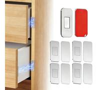 Chiusura magnetica per il cassetto,5 Pezzi Magnete Sottile Adesivo,Fermo per il Cassetto in Acciaio Inossidabile - Adatto per Bagno, Dispensa, Credenza, Guardaroba, Camper e Chiusura Mobili