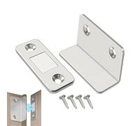Chiusura Magnetica Per Porta - 2 Pezzi Ultra Sottili, Autoadesivi Invisibili | Chiudiporta Per Armadietti, Chiusure Senza Trapano, Chiusura Magnetica Con Piastra Di Attacco Per Ferramenta Per Ante Di