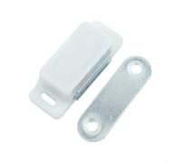 Chiusura magnetica per porta della cucina, resistente, per armadietti, armadi e armadi, in plastica ABS e ferro, supporto magnetico per tenere ante e armadi (bianco)