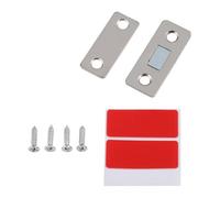 Chiusura magnetica sottile per armadio armadio argento | Tieni le ante dell'armadio e dell'armadio ben chiuse con questa chiusura magnetica sottile e forte che sbatte.