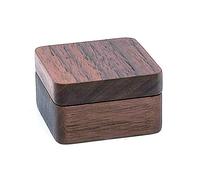 Chiusura nascosta Design Uomini Suit Gemelli in Legno Scatola Regalo Nero Legno Rotondo Gemello Gioielli Per Le Donne, 1, 1