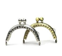 Chiusura per Borsa Clic Clac 10 Pezzi 6,5 cm Bronzo Antico Argento Telaio della Borsa in Metallo Moneta Bacio Chiusura Maniglia Borsa Fai da Te Accessori Hardware(Mix Color)