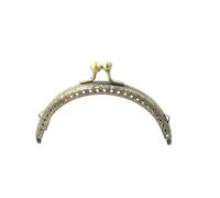 Chiusura per Borsa Clic Clac Fai da Te in Metallo Semicerchio Telaio Maniglia della Borsa Sacchetti di Monete Bacio Chiusura Blocco Accessori(10.5cm)