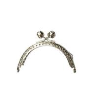 Chiusura per Borsa Clic Clac Maniglia for Borsa in Metallo con Testa di Rosa da 8,5 Cm for Pochette Moneta Chiusura A Bacio Accessorio for Hardware in Bronzo Antico(Silver)