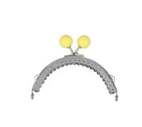 Chiusura Per Borsa Clic Clac Portamonete in metallo color caramello con chiusura a bacio Borsa vintage for hardware Borsa con chiusura a bacio Chiusura for borse Artigianato fai-da-te(Yellow)