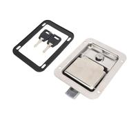 Chiusura per Cassetta Utensili Acciaio Inox 304 5,5x4,3in con Guarnizione e 2 Chiavi - Resistente alla Corrosione, Impermeabile, Ideale per, Furgoni e Camion