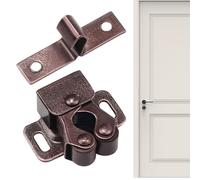 Chiusura per porta 'armadio, serratura a molla in metallo, chiusura a scatto a doppia rotella, fibbia a ventosa per porte di mobili