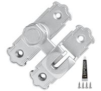 Chiusura per porta scorrevole - Chiusura per bagno senza fori con protezione privata | Blocco di sicurezza in metallo per cucina, camera da letto, bagno, giardino, dormitorio, appartamento per