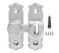 Chiusura per porta scorrevole - senza fiato fermo per porte con gancio di sicurezza interno | Chiusura della porta del bagno | Hardware di bloccaggio in metallo per il bagno Balcone da cucina Balcone