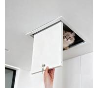 Chiusura per portello di accesso al sottotetto in alluminio a soffitto, pannello di ispezione a molla a scomparsa, ampio portello per vano ispezionabile per uso interno ed esterno,12x12in/30x30cm