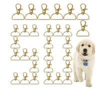 Chiusura portachiavi girevole, chiusura sicura, 2,5 cm, moschettoni classici per aragosta, grilletto girevole Craftmemore, resistente alla ruggine, per gioielli, arte, artigianato, hardware, cordino,