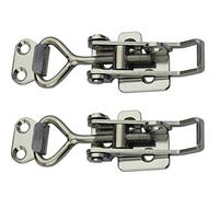 Chiusura regolabile con fibbia per armadietti e scatole, maniglia a leva, 2 pezzi (2S, gamma: 97-123 mm)