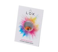 Chiusura Sicura Orecchini Ipoallergenici LOX. Colore Arancione. 2 Paia