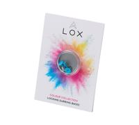 Chiusura Sicura Orecchini Ipoallergenici LOX. Colore Blu. 2 Paia.