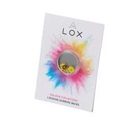 Chiusura Sicura Orecchini Ipoallergenici LOX. Colore Giallo. 2 Paia