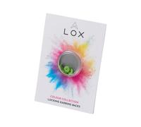 Chiusura Sicura Orecchini Ipoallergenici LOX. Colore Verde. 2 Paia.