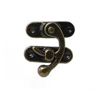 Chiusura tradizionale in ferro per scatole antiche, design con fibbia vintage sicura, perfetta per bagagli e esigenze di stoccaggio (gancio sinistro argento)