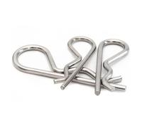 Chiusure a perno metallico con doppio nodo e coppiglia a molla tipo R in acciaio inossidabile(2.5x50mm-10Pcs)