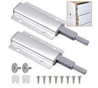 Chiusure a pressione Push To Open Door Ammortizzatore Bloccaggio 2 pezzi Argento 9,5x4,5x1,5 cm