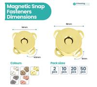 Chiusure A Scatto Magnetiche Per Borse In Pelle 14/18mm