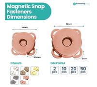 Chiusure A Scatto Magnetiche Per Borse In Pelle 14/18mm