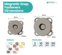 Chiusure A Scatto Magnetiche Per Borse In Pelle 14/18mm