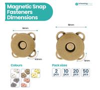 Chiusure A Scatto Magnetiche Per Borse In Pelle 14/18mm