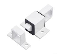 Chiusure automatiche a molla per porte e finestre, set di 5 serrature in lega di alluminio che offrono una chiusura sicura e una vestibilità regolabile (bianco)