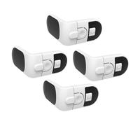 Chiusure di Sicurezza per Armadietto Bianco 4 Pezzi Abs | Mobile e Cassetto, Protezione Ragazzo Ragazza, Design Multiuso per Elementi D'arredo