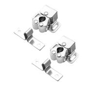 Chiusure for armadietti con chiusura a doppio rullo da 8 pezzi attacco a lancia for porta dell'armadio, cassetto, fibbie a pressione Per Porte(Silver)