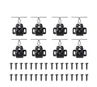 Chiusure for porta a doppio rullo in rame antico, fermi for chiusura for armadio con riscontro e viti(Black Nickel 8pcs)