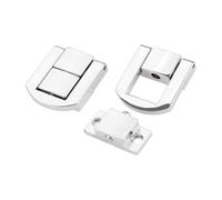 Chiusure for scatole antiche in lega di zinco 2 pezzi | Argento 20x25mm for Cassettiere, Valigie, Scatole in Legno, Cassette degli Attrezzi