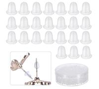 chiusure in gomma trasparente per orecchini, a proiettile, in morbido silicone trasparente, chiusura di ricambio per orecchini a perno e chiusure per orecchini, ipoallergeniche