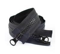 Chiusure Lampo 8# Cerniera in Resina 60-250 cm Doppi cursori Zip Aperta Piumino Cappotto Tenda Cerniere Nere Cucito Fai da Te Accessori di Abbigliamento Continua(Black,150CM_NO8)