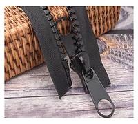 Chiusure lampo a estremità aperta, cerniere a spirale, cerniere in nylon di grandi dimensioni da 10 33 pollici Nastro nero con cursore a doppia linguetta Cerniere resistenti for cucito, sacco a pelo,