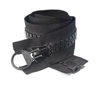 Chiusure lampo aperte, Cerniere a spirale, 20# Doppia apertura Cerniera in resina bianca e nera Cerniera aperta for piumini Doppi cursori for cucire Cursori grandi for cerniere in resina-Cursore singo