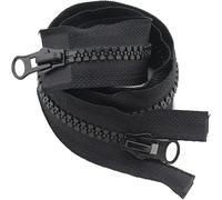 Chiusure lampo aperte, Cerniere a spirale, Cerniere doppie aperte nere 8#, Cerniere for tende grandi da 60 cm-5 M Cerniere a doppio cursore for cucire Cerniere for zanzariere, 1 pz (dimensioni : 80cm)