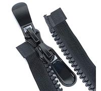 Chiusure lampo aperte, cerniere a spirale, n. 8 Cerniera grande con doppia apertura in resina, cerniere for giacche lunghe 80 cm 90 cm 100 cm 120 cm, doppia testa for cucire tessili for la casa, 1 pz