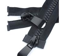 Chiusure lampo aperte, cerniere a spirale, n. 8 Cerniere for giacche lunghe con cerniera grande a doppia apertura in resina, Tessili for la casa a doppia testa for cucire Accessori moda fai da te, 1 p