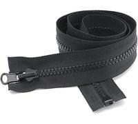 Chiusure lampo con estremità aperta, Cerniere a spirale, 1 testina di rotazione con cerniera bifacciale, Cerniera di apertura in resina n. 8, Accessorio for vestiti giacca in cotone fai-da-te (Colore