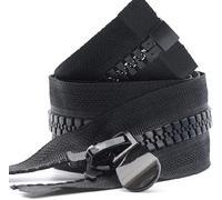 Chiusure lampo con estremità aperta, cerniere a spirale, chiusura con cerniera in metallo, chiusure lampo Cerniere a spirale Strappa-asole strumenti for cucire, apertura in resina 3 pezzi e, nero, 120