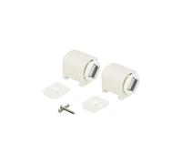 Chiusure Magnetiche con Basetta - Ideali per Armadi, Cassetti, Porte, Camper, Barche - Ferma Porta Magnetico - Calamita Ferma Cassetto - Forza di Tenuta 6 Kg - Set da 2 Pezzi con Viti (BIANCO)