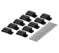 Chiusure magnetiche per porte, per armadi, armadi e mobili da cucina, con 6 kg, connessione in plastica e metallo, confezione da 10 o 20 (10 pezzi)