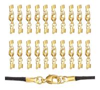 Chiusure per Braccialetti Collane Chiusura, 20 Pezzi Chiusura a Moschettone Fermagli Lobster, Claw con Cord End Ganci per Collana, Ganci per Braccialetti fai da te, per creazione Braccialetti